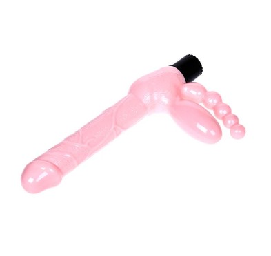 Podwójne dildo z wibracjami stymulacja anusa 25 cm